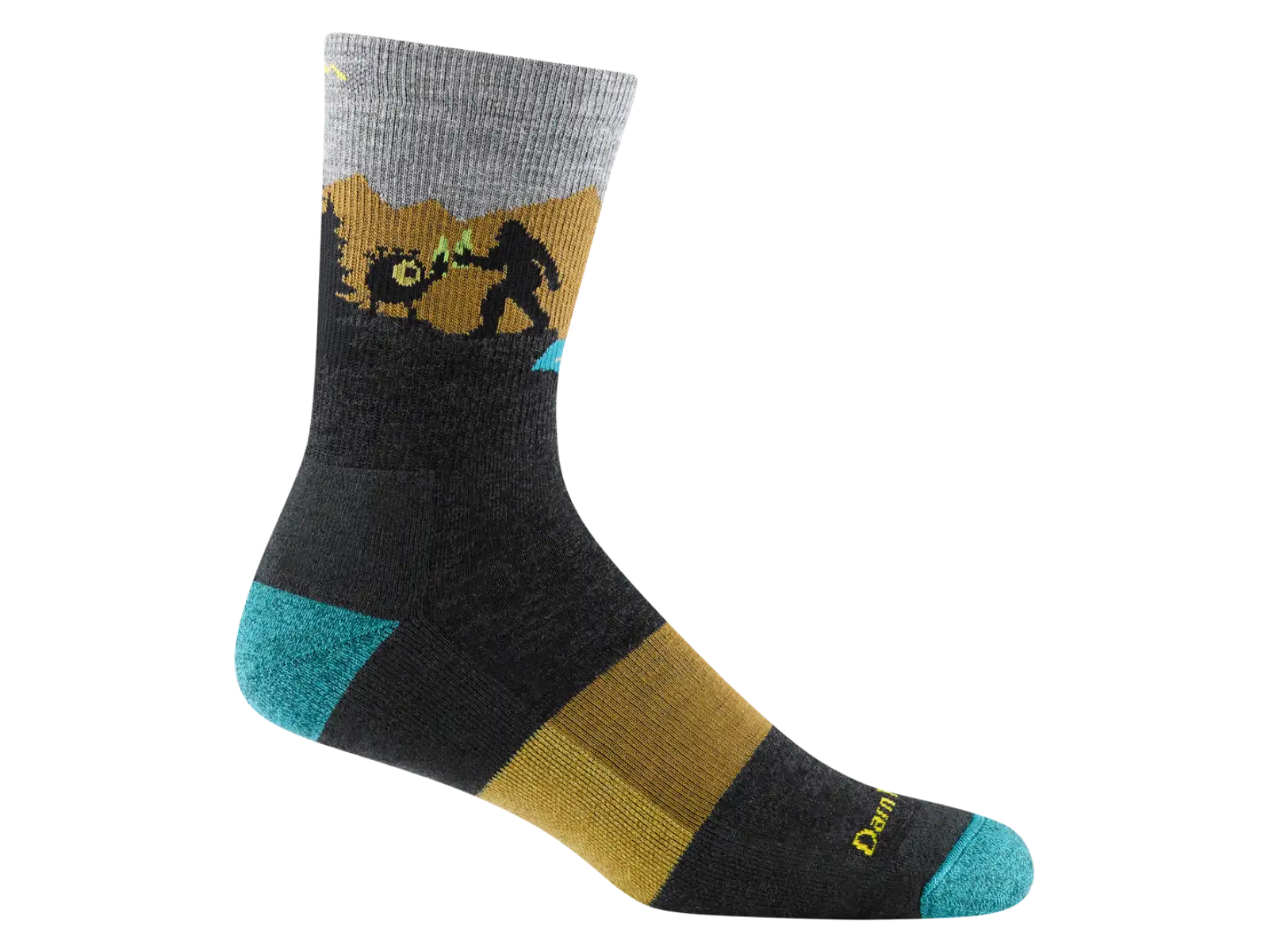 Darn Tough Close Encounters Micro Crew Midweight Cushion men's socks Charcoal