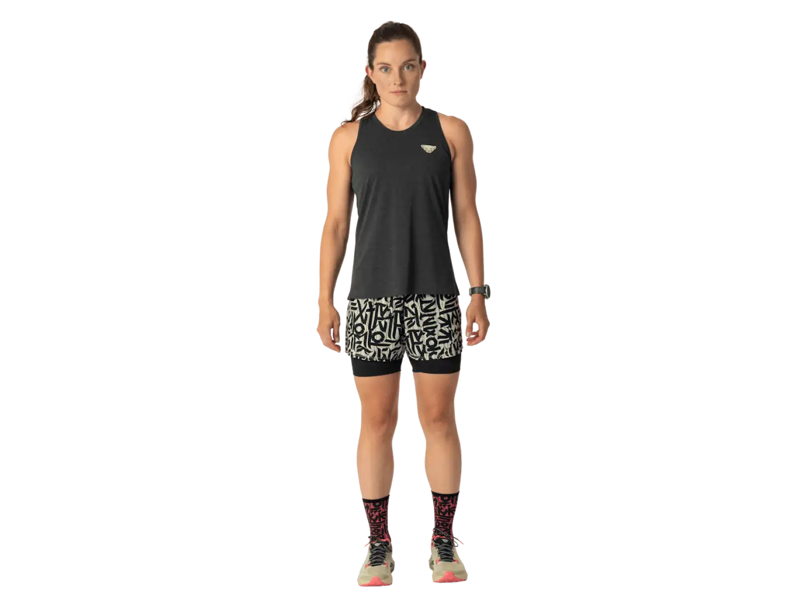 Dynafit Trail 2in1 women's running shorts Overcast