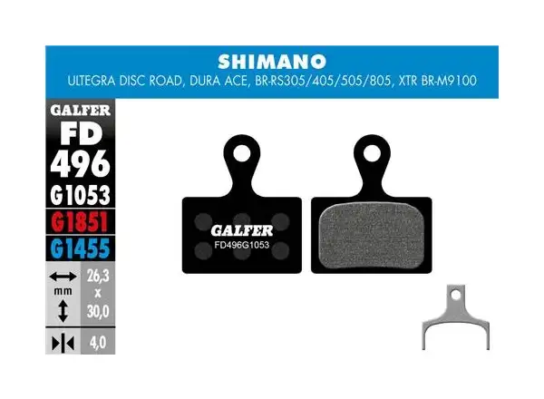 Galfer FD496 Standard G1053 brake pads for Shimano