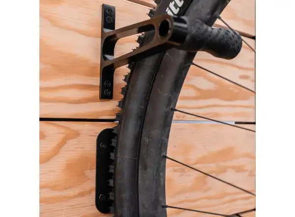 Lezyne CNC Alloy Wheel Hook wall mount black