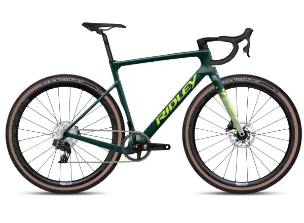 Ridley Astr Rival XPLR gravel bike Storm Green Metallic/Lime Green