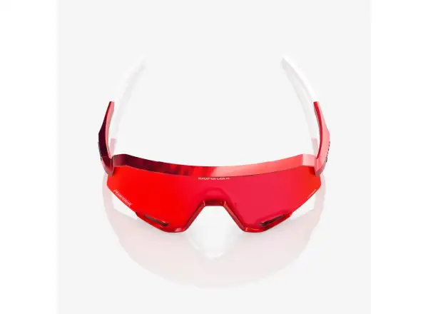 100% Slendale Pidcock Le cycling glasses Gloss Red Holographic HiPER Red Mirror Lens