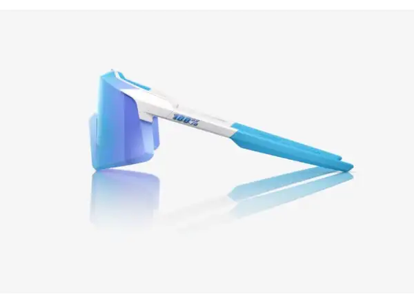 100% Aerocraft glasses Matte White/HiPER Blue Mirror