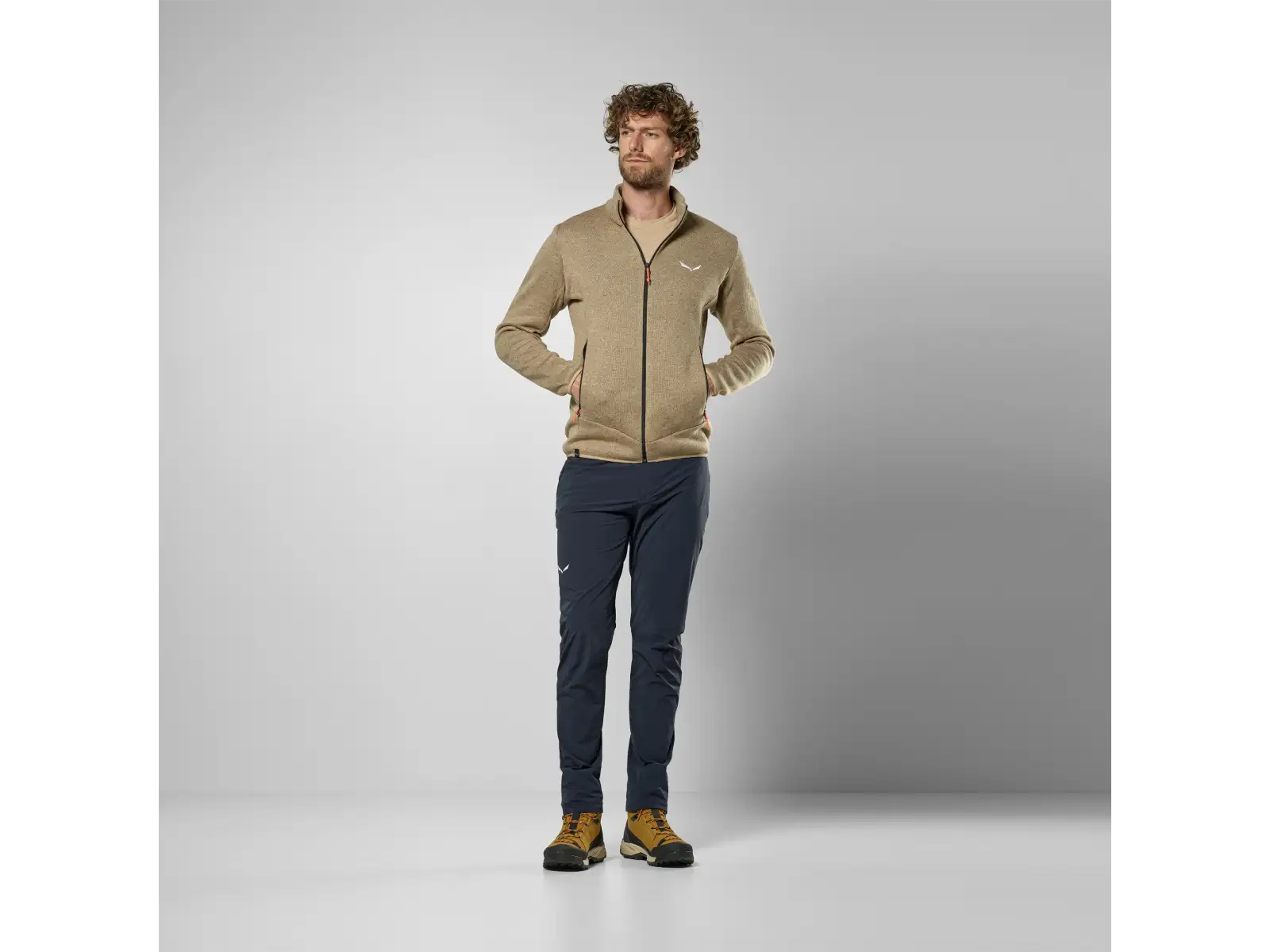 Salewa Puez Rocca Polarlite men's sweatshirt Quicksand