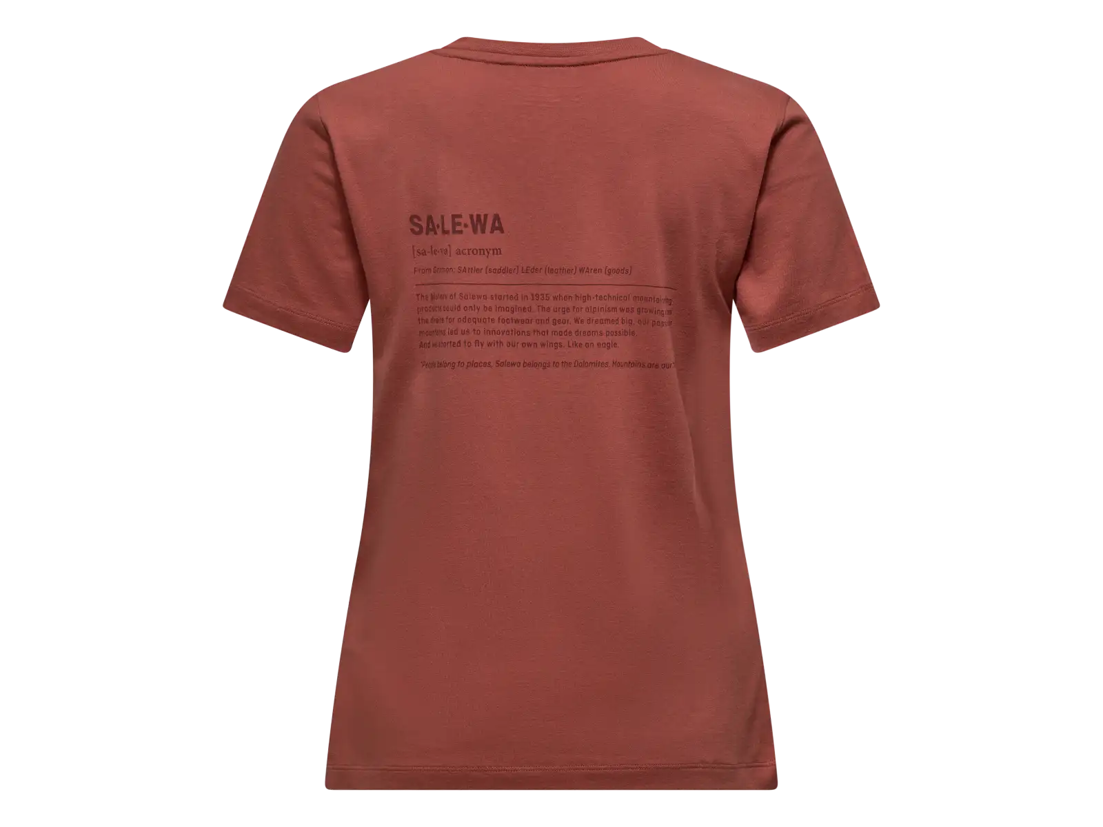 Salewa Eagle Vocab T-shirt women's T-shirt short sleeve Etruscan red