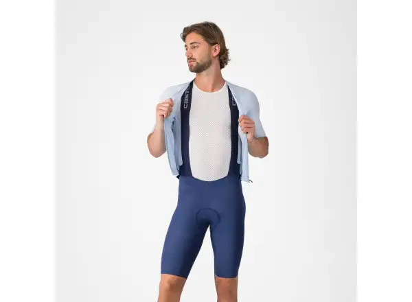 Castelli Premio Evo men's bib shorts with chamois Belgian blue