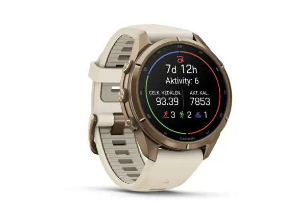 Garmin fenix 9 Pro inReach 43 mm smart watch Autumn gold titanium/Cream/french gray
