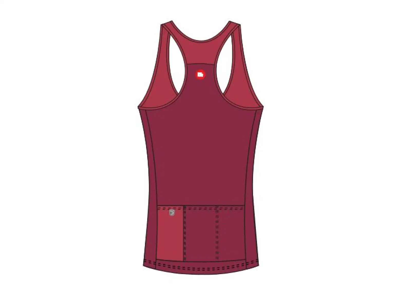 Dotout Metro women's jersey sleeveless Bordeaux/Red