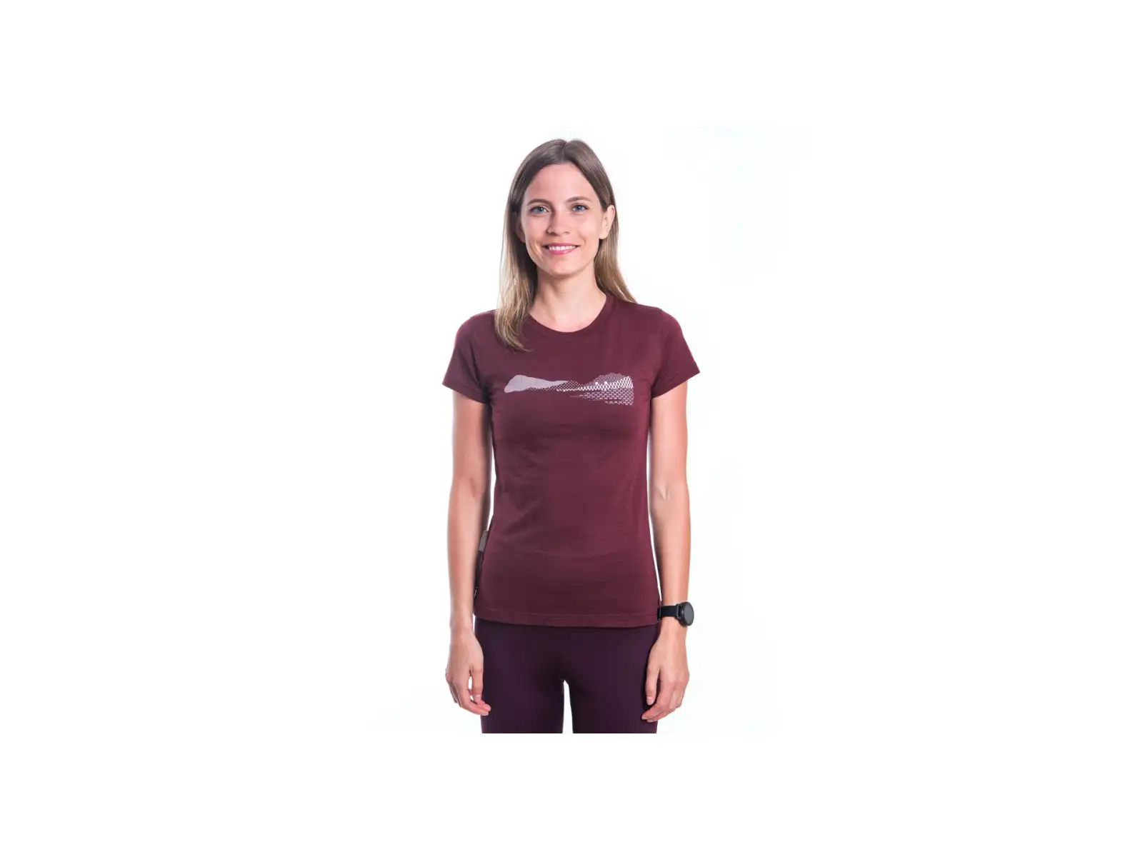 Sensor Merino Air PT Hills women's shirt short sleeve Port Red
