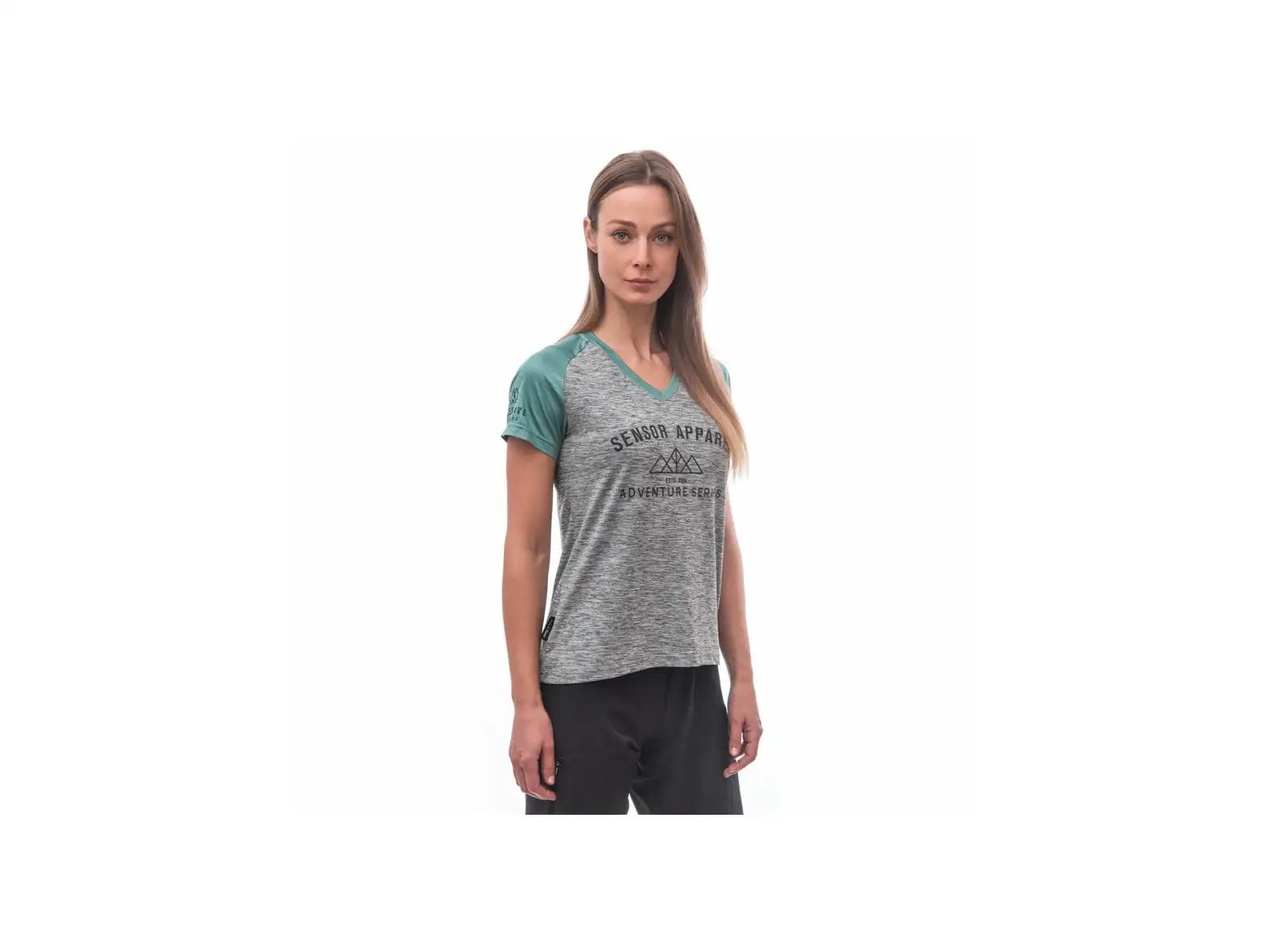 Sensor Charger women's jersey short sleeve gray/Mint