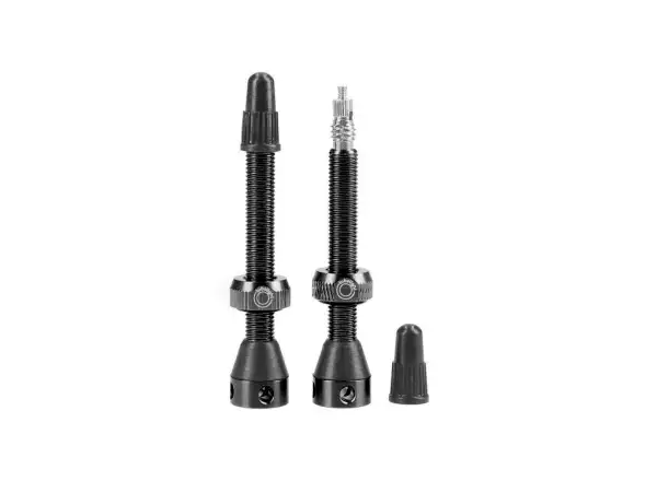 Tubolight Tubeless brass valves 50 mm black - pair