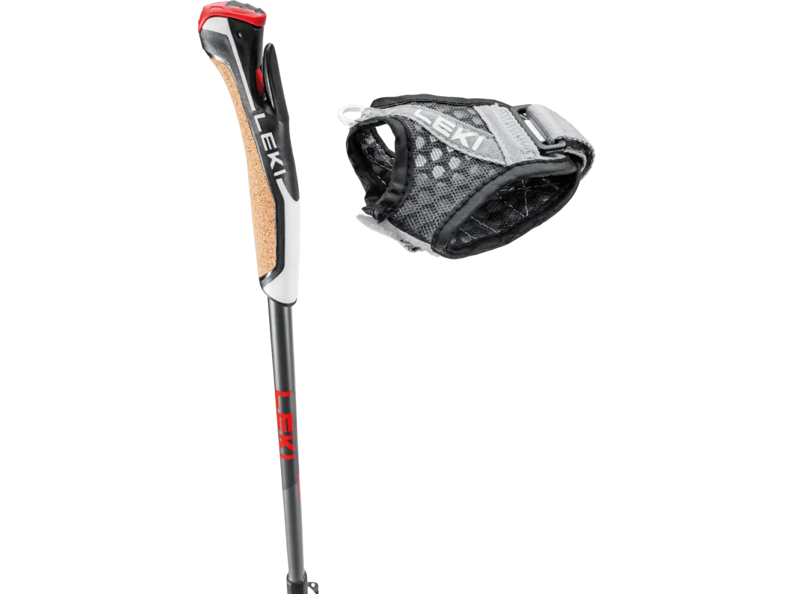 Leki Instructor Lite trekking poles Dark anthracite/Gray/Red size 100-125 cm