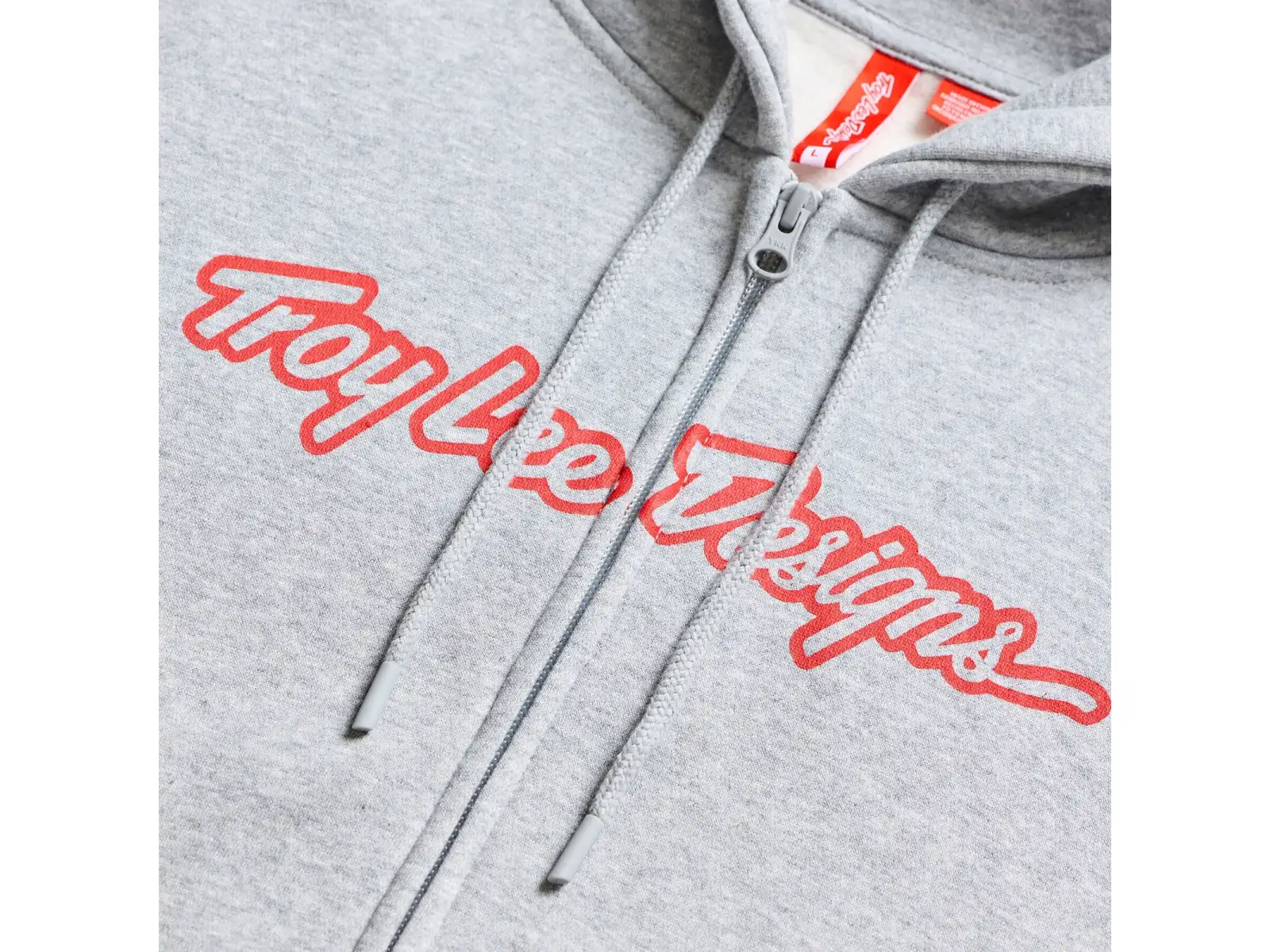 Troy Lee Designs Signature men's zip-up hoodie Gray heather/Red