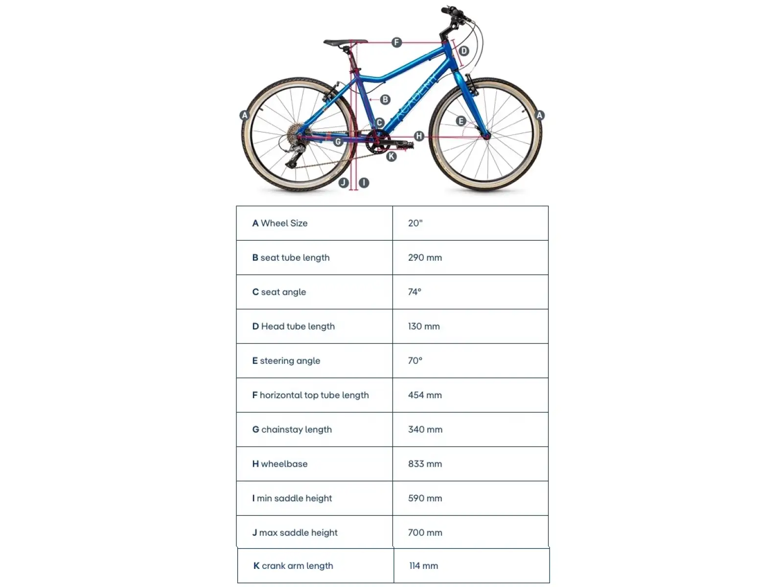 Academy Grade 4 Belt children's bike 20" blue