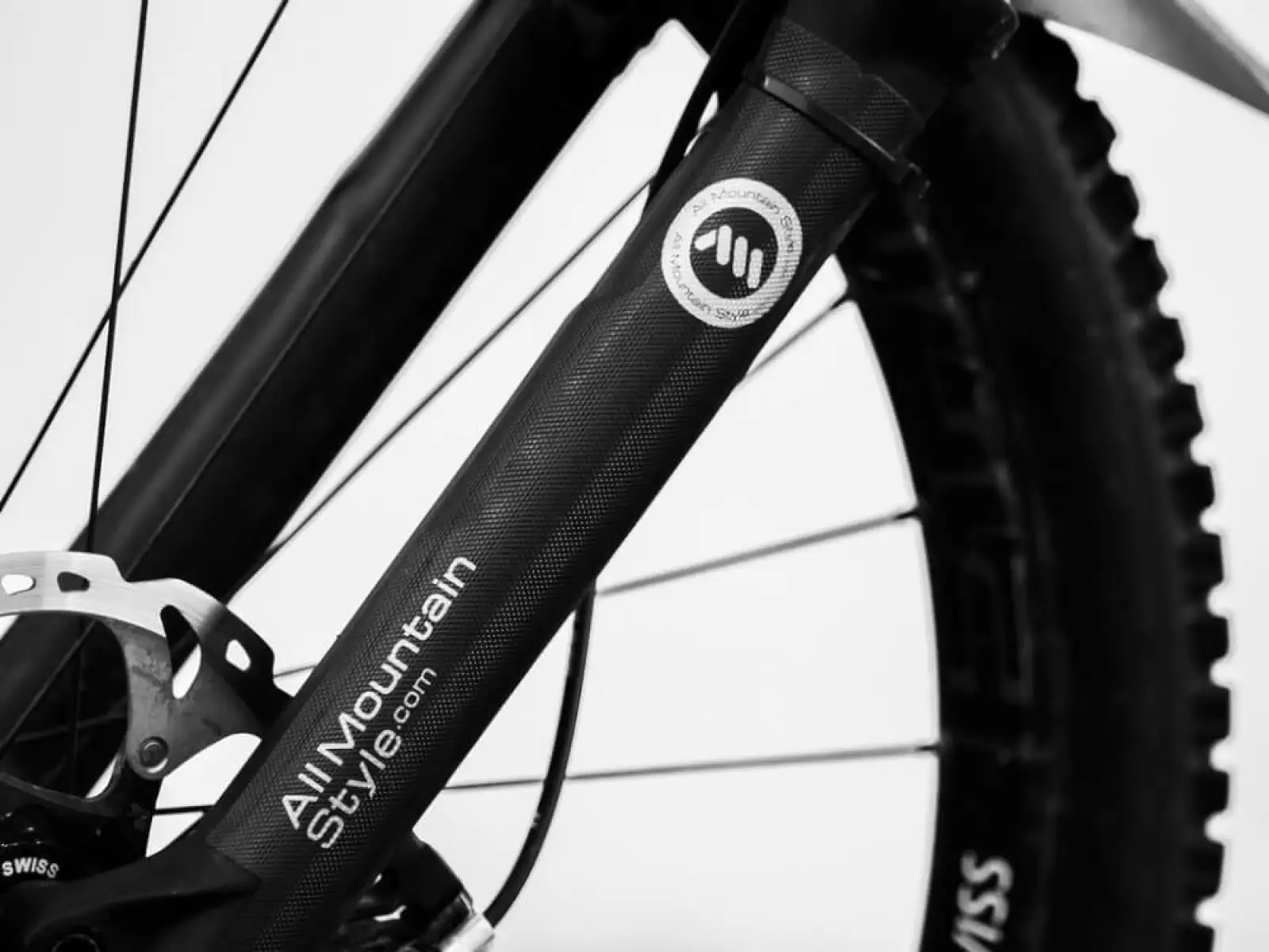 All Mountain Style fork protection stickers Black/Silver