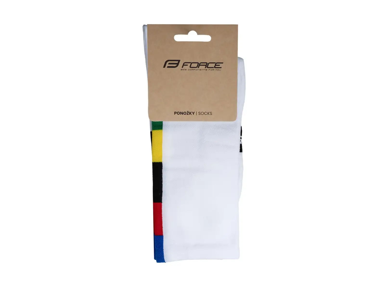 Force Long Pro Champion Slim cycling socks white