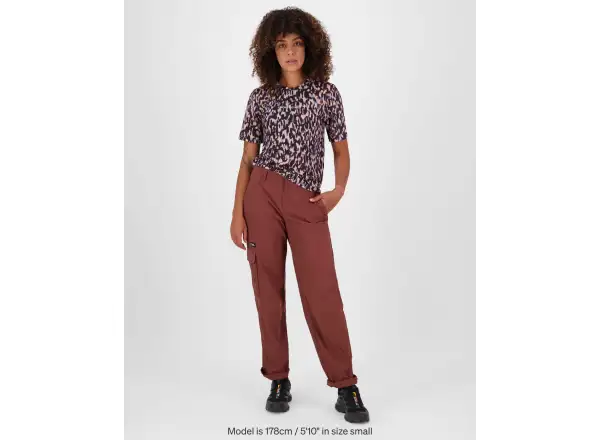Mons Royale Icon Merino women's T-shirt short sleeve Rock Leopard