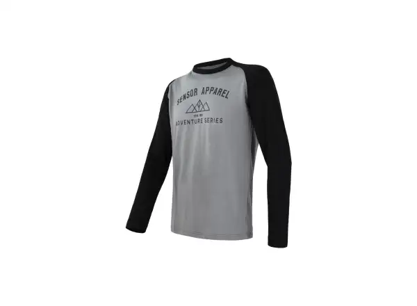 Sensor Merino Active Pt Adventure men's shirt long sleeve grey/black