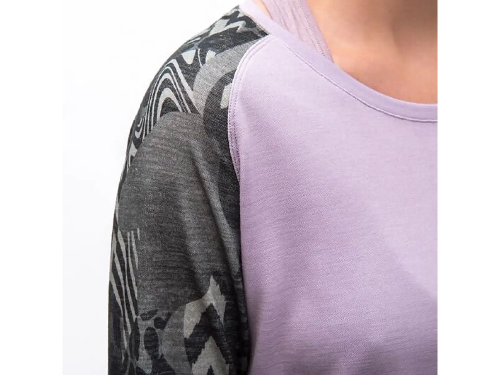 Sensor Merino Blend Impress women's long sleeve shirt Mystic Violet/Zebra