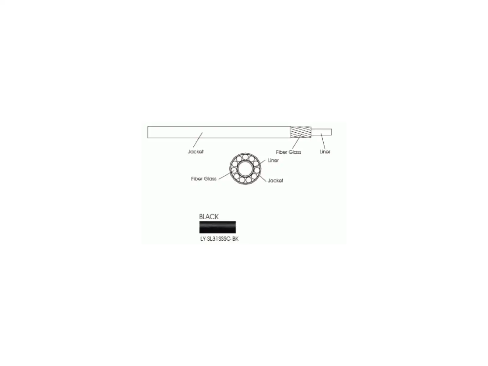 Alligator LY-999 gear cable housing black