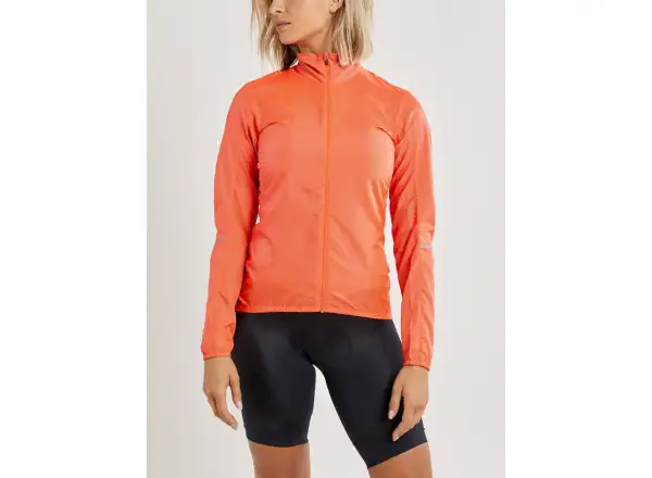 Craft ADV Essence Light Wind women's cycling jacket orange