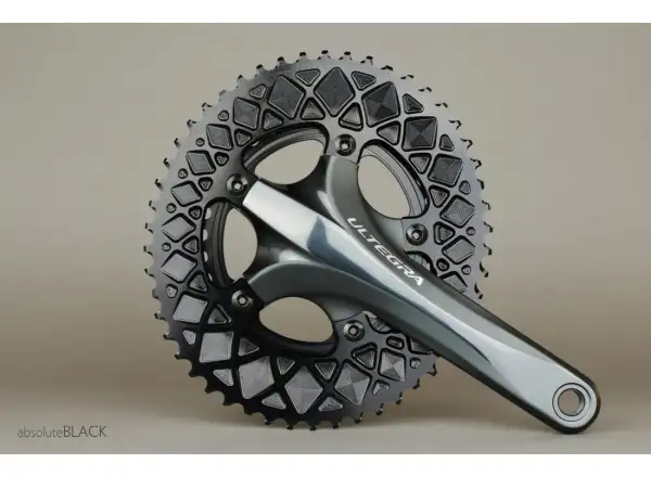 Absolute Black OVAL Road 2X 110/5 BCD chainring 52 teeth