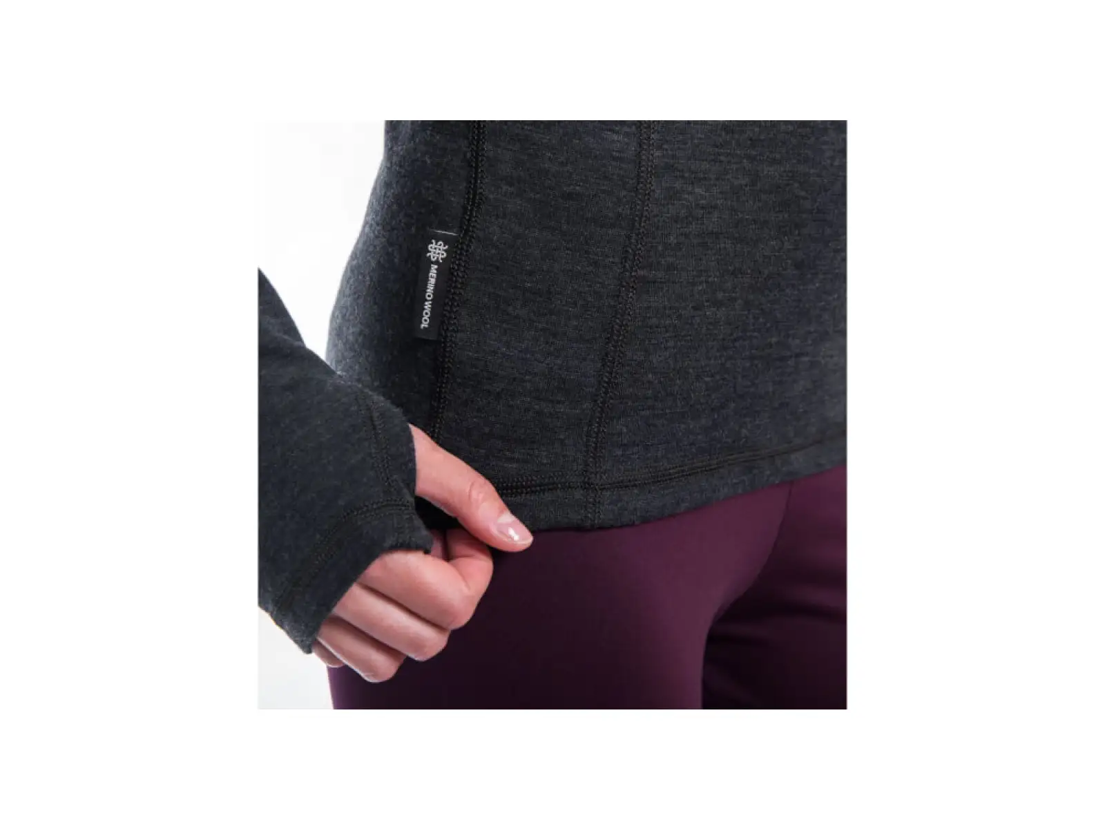 Sensor Merino Bold women's long sleeve shirt Anthracite Gray