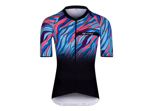 Force Life men's jersey short sleeve black/blue/pink