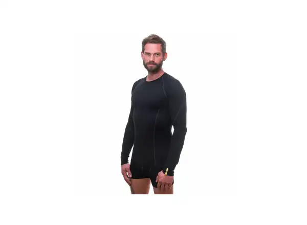 Sensor Merino Active men's shirt long sleeve black