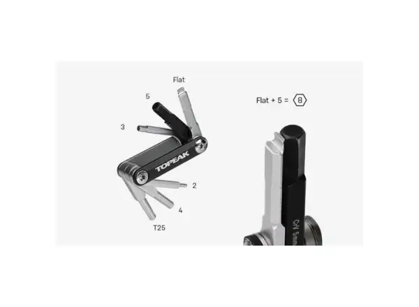 Topeak BB Hide'n Tool tool set 7 functions black