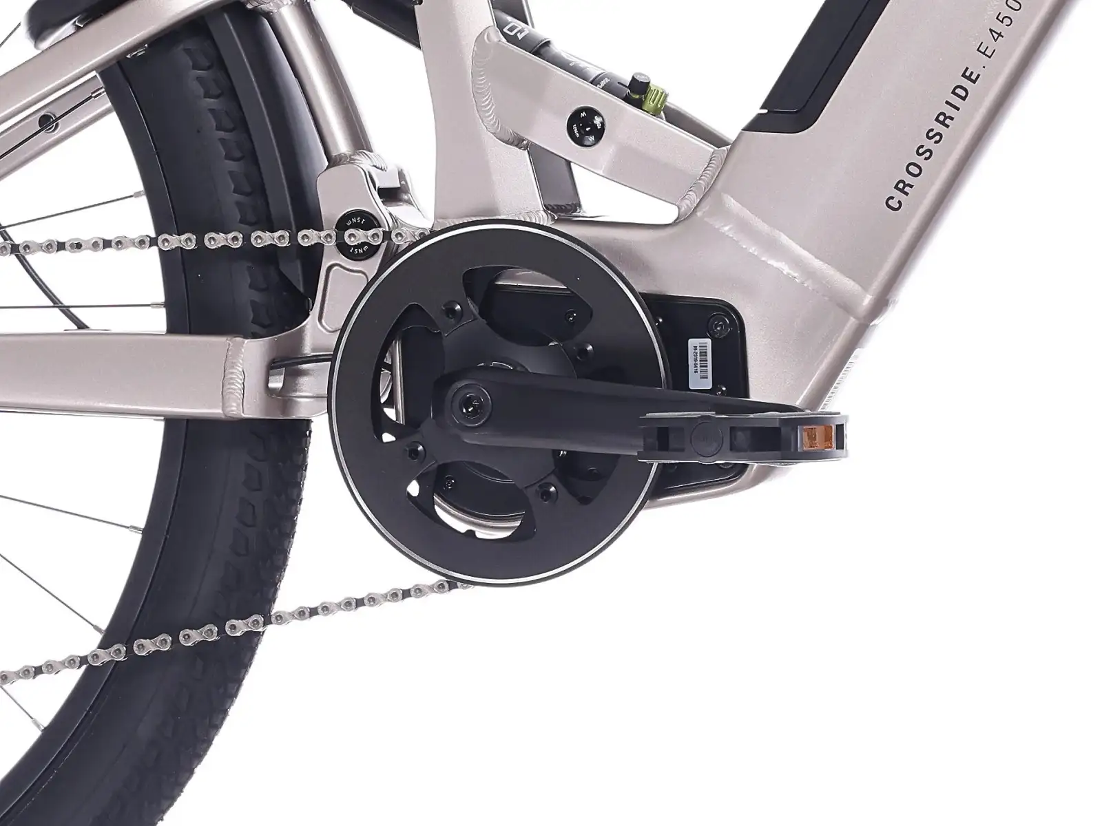 Rock Machine Crossride e450 FS low-entry full suspension e-bike Sand Grey/Black