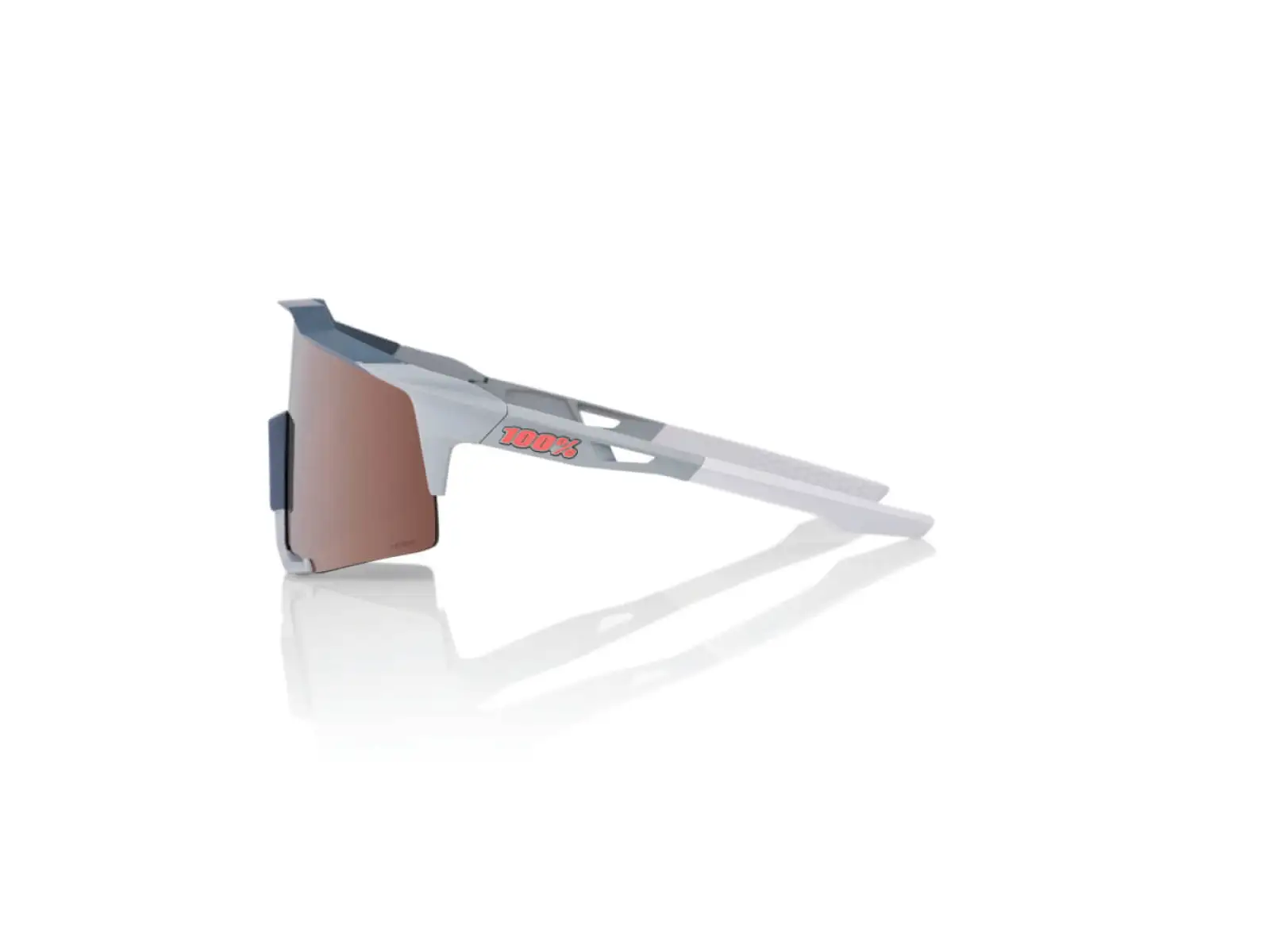 100% SPEEDCRAFT HiPER Crimson Silver Glasses Stone Grey/Brown