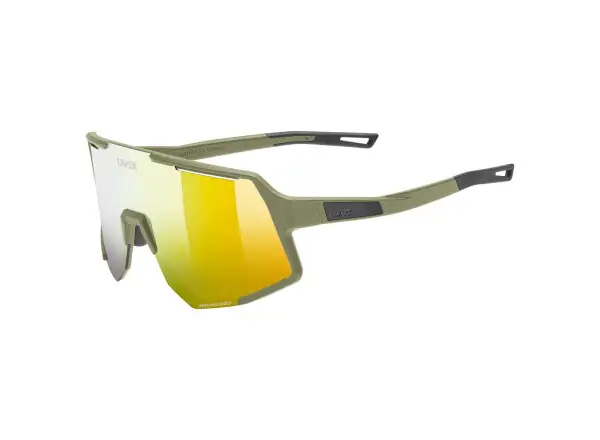 Uvex Sequenze CV sunglasses Olive Matt/Mirror Yellow