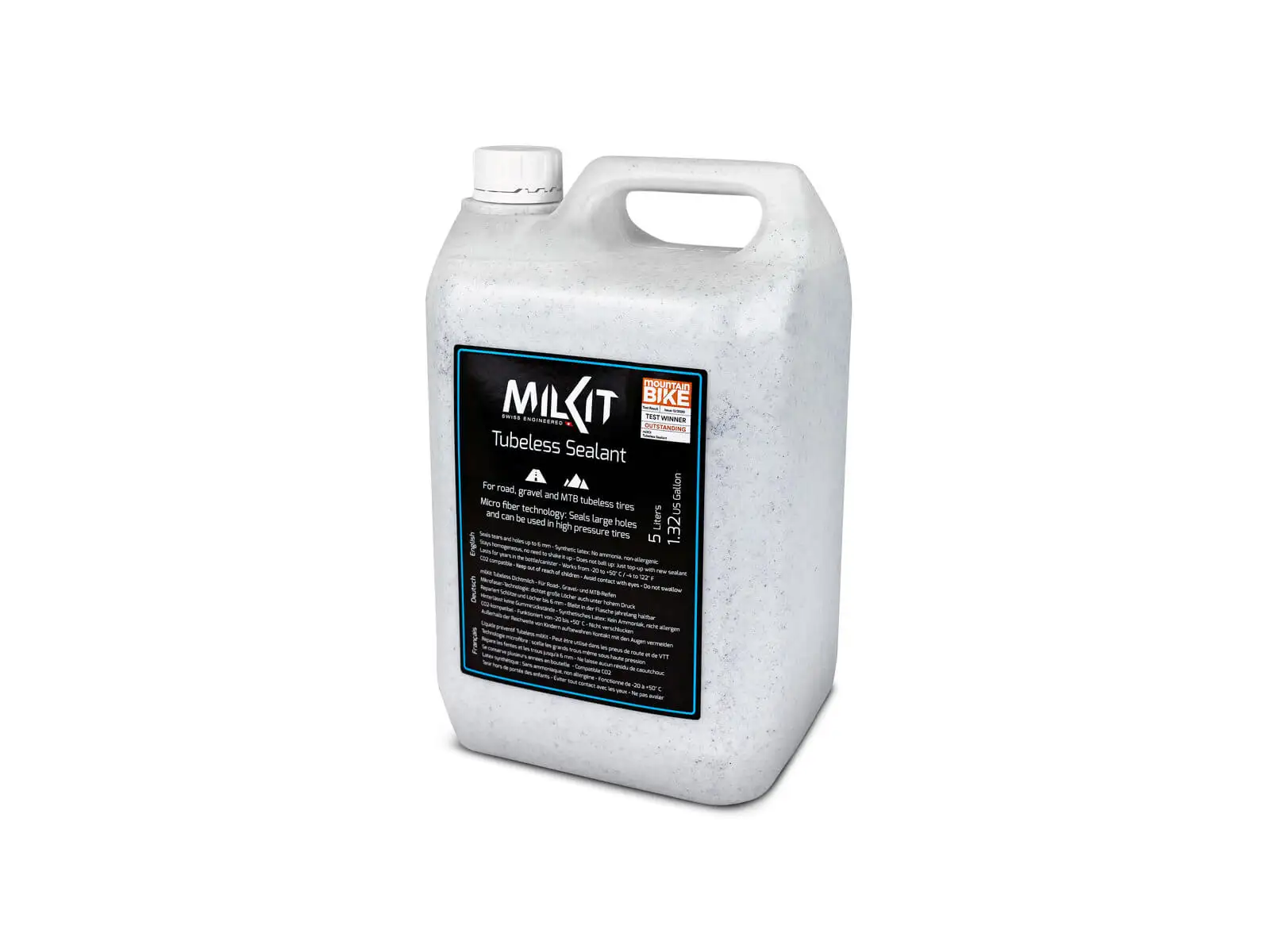 milKit dispensing pump for 5 l tubeless sealant White