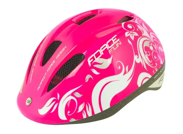 Force Fun Flowers children's helmet pink/white