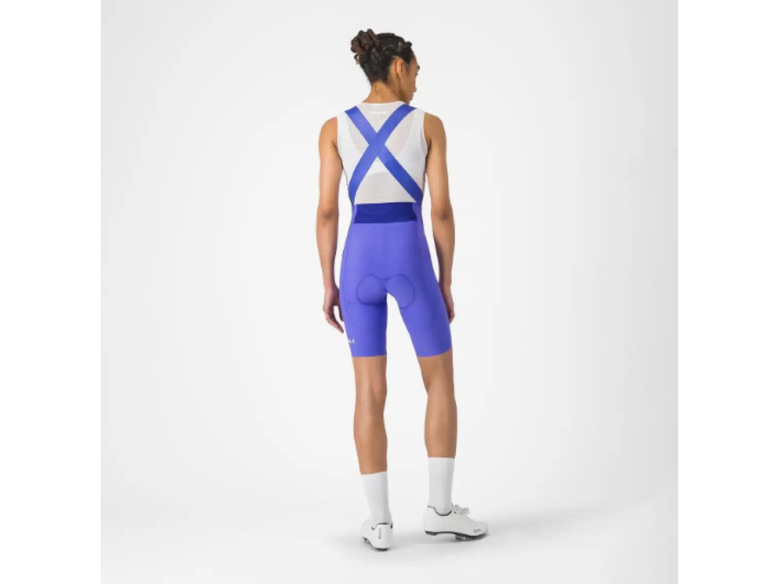 Castelli Espresso 2 W women's shorts with pad and bib Ultraviolet