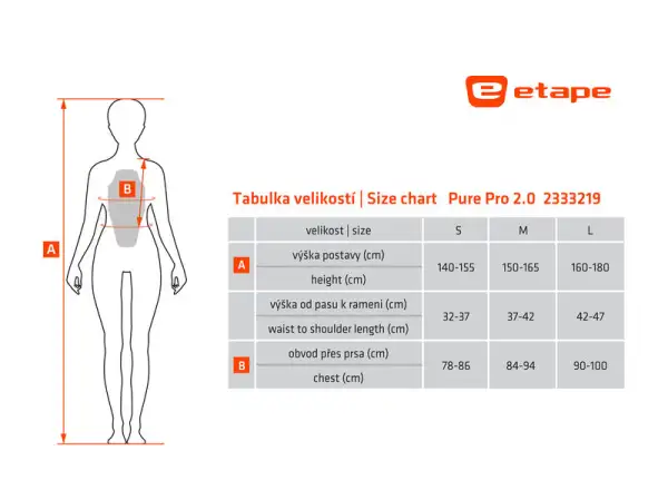 Etape Pure Pro 2.0 women's vest with back protector black/white