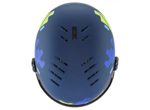 Uvex Rocket Jr Visor ski helmet blue matt