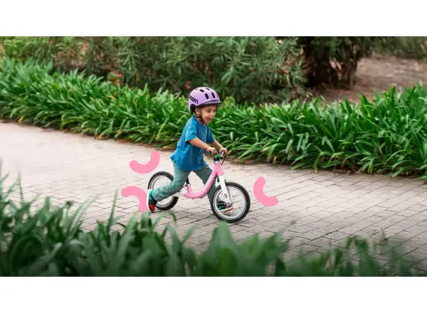 Woom GO 1 kids balance bike 12" Powder Pink