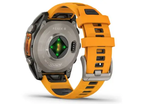 Garmin fenix 8 - 47 mm AMOLED Sapphire smart watch Titanium Orange/Graphite