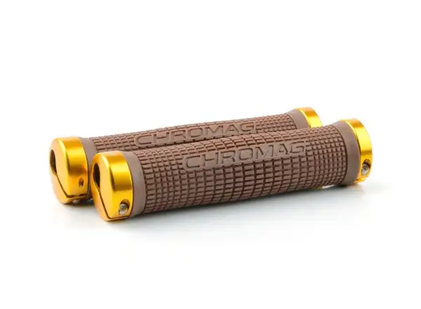 Chromag Squarewave grips brown/gold