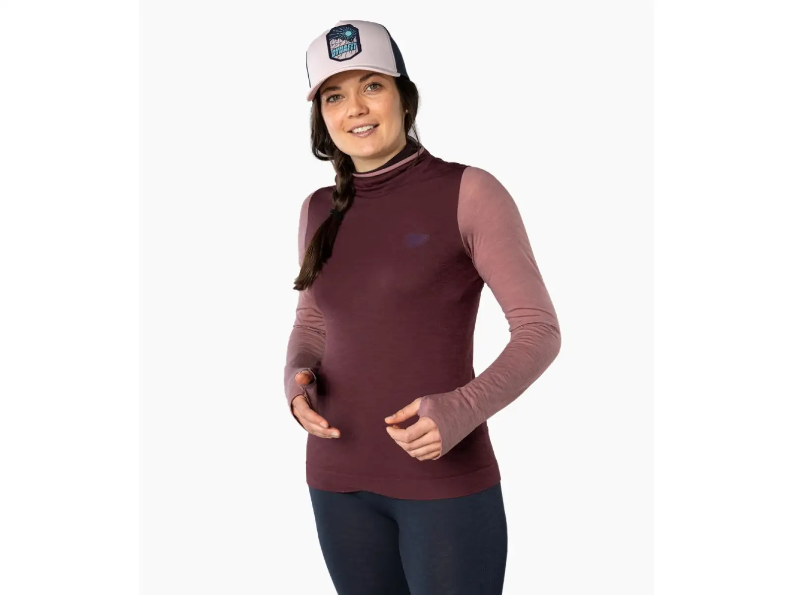Dynafit Tigard Merino Hoody women's shirt long-sleeve Mokarosa