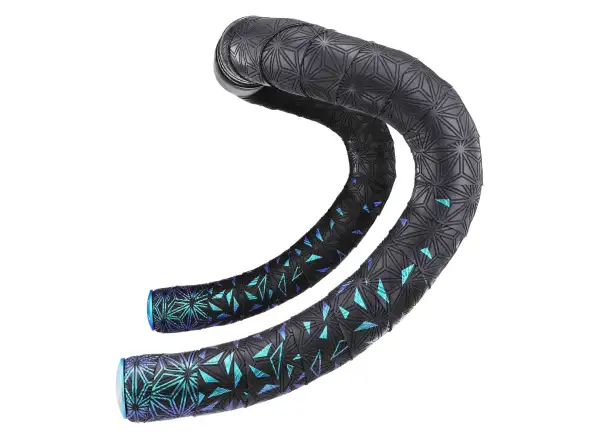 Supacaz Super Sticky Kush Star Fade bar tape Blue Refractor/Blue Star Plugz