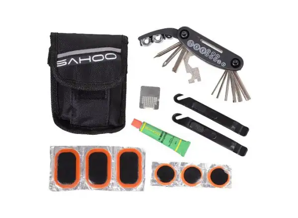 Compass bicycle bag with tools and patch kit