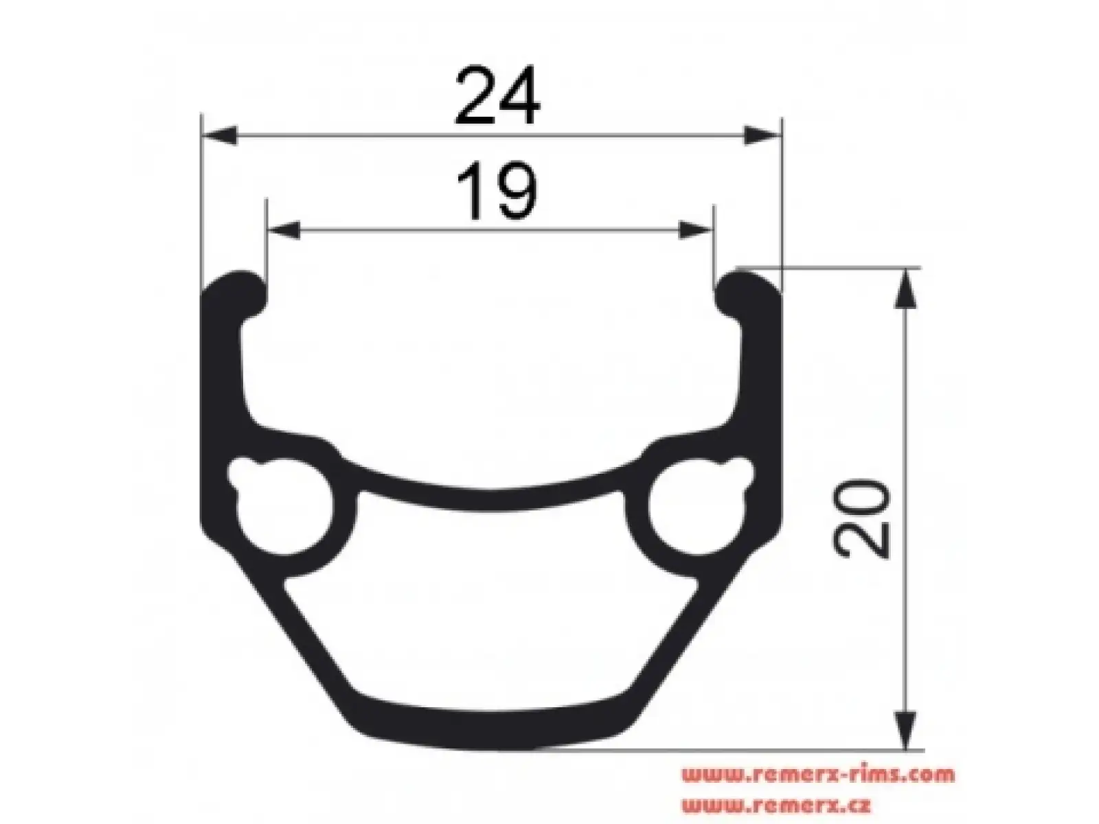 Remerx Dragon L-719 rim 622x19 GBS 36 holes