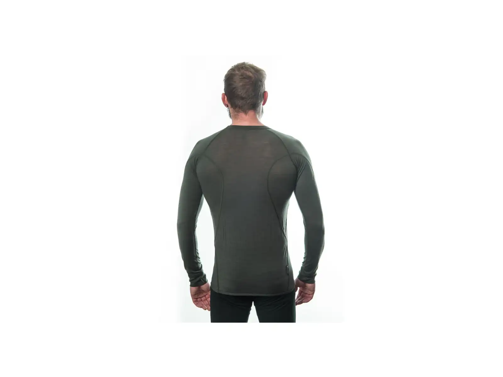 Sensor Merino Air men's shirt long sleeve Olive Green