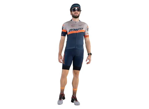 Dynafit Squad men's bib shorts with padding Blueberry