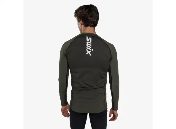 Swix RaceX Dry men's long-sleeve shirt Bright White/Olive