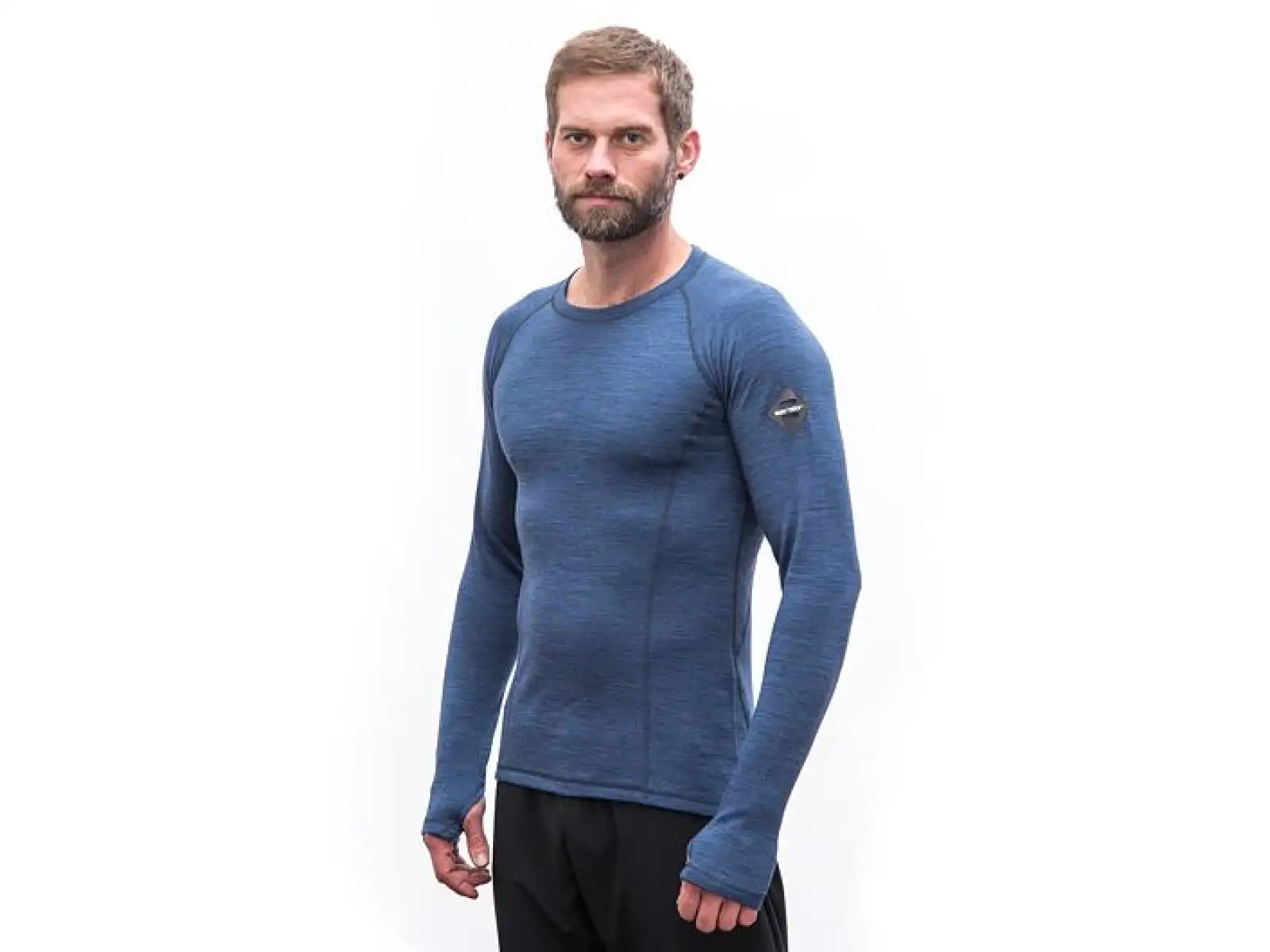 Sensor Merino Bold men's long sleeve shirt Cool Blue