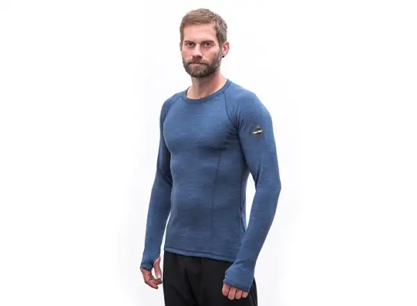 Sensor Merino Bold men's long sleeve shirt Cool Blue